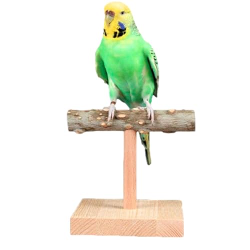 Vogelstange Sitzstange Ständer Übung Spielzeug T-Form Sitzstange Vogelstange Ständer für Nymphensittiche Tisch Sitzstange für Vogelkäfig Sitzstange von ノーブランド品