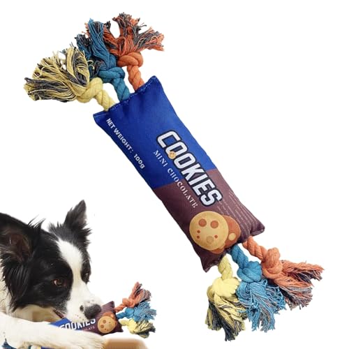 Welpenkaufutter Spielzeug, Hundekauspielzeug mit Seilknoten, robustes Hundeseil Welpenkauspielzeug, interaktives Kauspielzeug für Welpen, Quietschspielzeug für kleine Hunde, große Hunde, Haustiere, Welpenkaufutter Spielzeug, Hundekauspielzeug mit Seilknoten, robustes Hundeseil Welpenkauspielzeug, interaktives Kauspielzeug für Welpen, Quietschspielzeug für kleine Hunde, große Hunde, Haustiere, von ノーブランド品