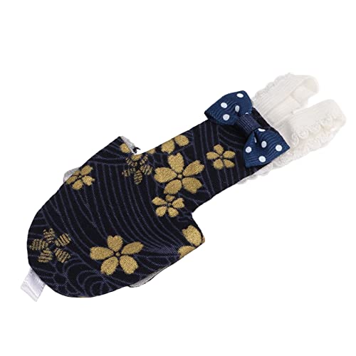 01 02 015 Vogelwindel, verstellbar, weich, wiederverwendbar, schützendes goldfarbenes Blumenmuster für Wellensittiche für Nymphensittiche (L, tibetische goldene Blume) von 01 02 015