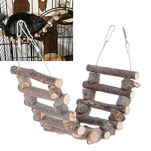 Bird Rope Ladder, Naturtierspielzeug Pet Ladder Bridge mit weichem Metalldraht zum Kauen(60cm, Blue) von 01