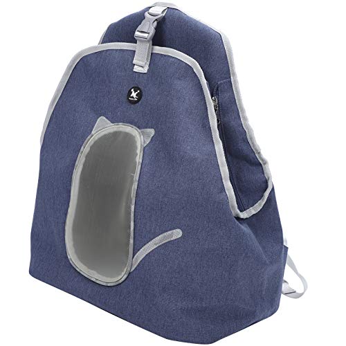 01 Dog Front Bag, Intimate Design Pet Carrier, Atmungsaktiver Schwamm für Dog Pet(Jean Blue) von 01