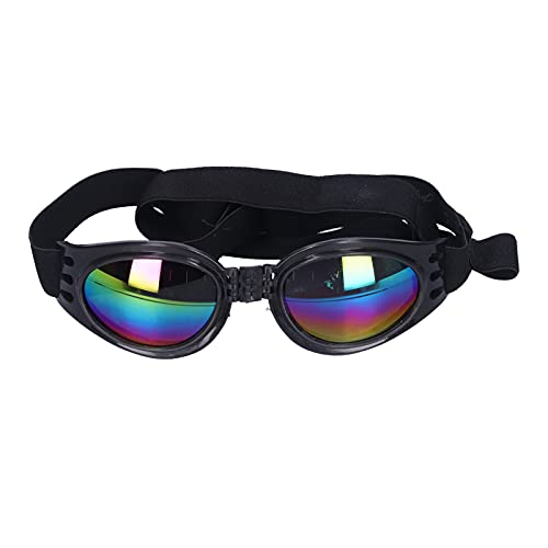 01 Haustier-Sonnenbrille, Haustier - Brille Hundeschutzbrille Brillenschutzgläser Sommer Haustier-Sonnenbrille mit verstellbarem Riemen für mittlere und große Hunde(Black, Love Type) von 01