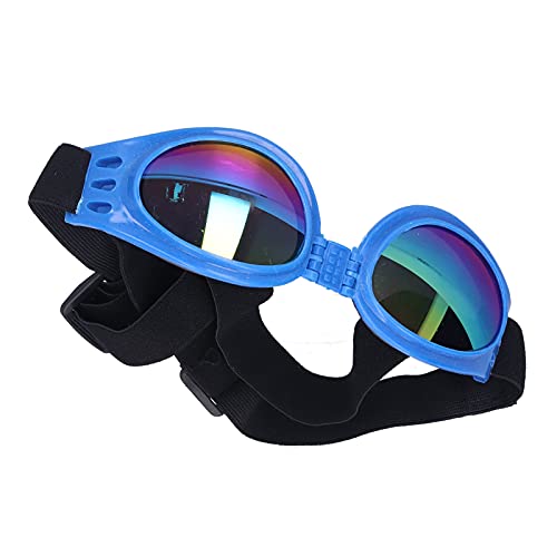 01 Haustier-Sonnenbrille, Haustier - Brille Hundeschutzbrille Brillenschutzgläser Sommer Haustier-Sonnenbrille mit verstellbarem Riemen für mittlere und große Hunde(Blue, Love Type) von 01