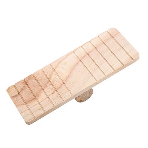 01 Holzwippe, 19 * 7 * 4 cm / 7,5 * 2,8 * 1,6 Zoll Hamster-Wippe, Nicht-natürliches Holz für Haustiermaus von 01