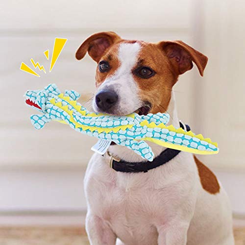 01 Langlebiges Plüsch-Hundespielzeug, Reinigungsschutz Weiches Plüsch-Hundezahn-Reinigungsspielzeug, ungiftig für Hunde(Blue) von 01