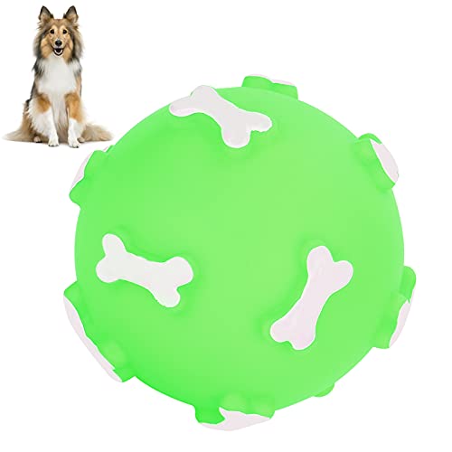 01 Pet Dog Balls Spielzeug, Nicht chemischer Geruch Ungiftig Pet Chewing Ball Pet Toy Ball für Bewegungstraining zur Pflege der Affinität(Green) von 01
