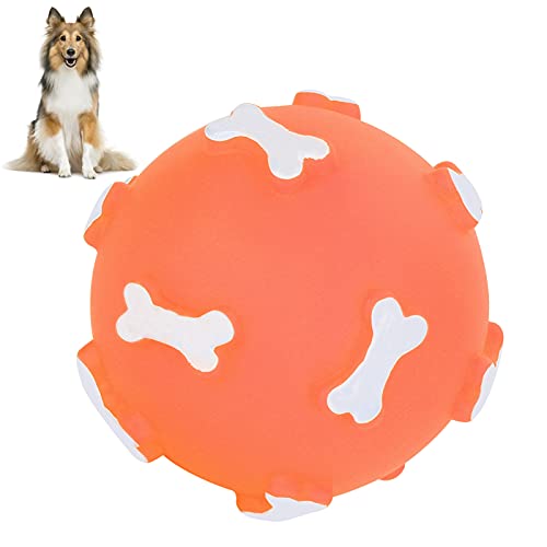 01 Pet Dog Balls Spielzeug, Nicht chemischer Geruch Ungiftig Pet Chewing Ball Pet Toy Ball für Bewegungstraining zur Pflege der Affinität(orange) von 01