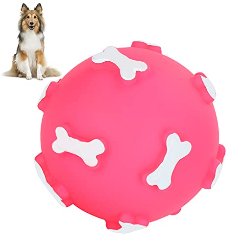 01 Pet Dog Balls Spielzeug, Nicht chemischer Geruch Ungiftig Pet Chewing Ball Pet Toy Ball für Bewegungstraining zur Pflege der Affinität(pink) von 01