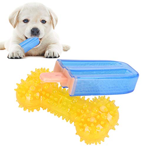 01 Quietschendes Spielzeug, TPR-Material Hundespielzeug Kauspielzeug für Hunde Kauspielzeug in Knochenform für die Zähne von 01