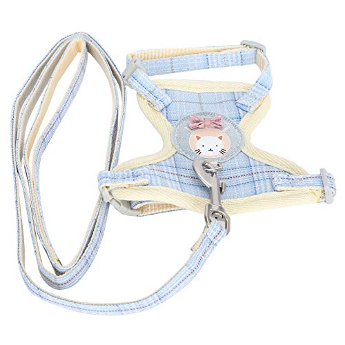 Walking Pet Harness,(Blue Plaid, 1.5cm (Suitable for 7-16 kg)) von 01