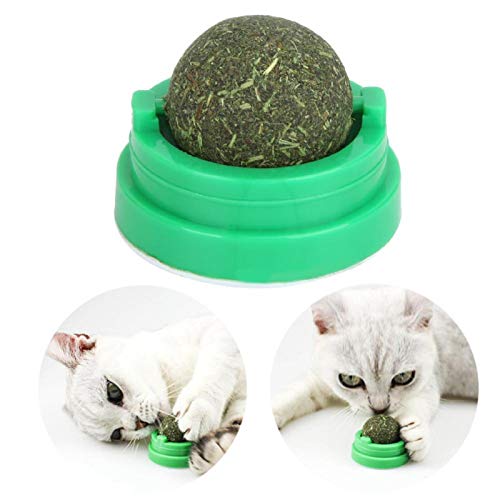 03 Grünes Katzenminzenspielzeug für gesunde Ernährung, Katzenballspielzeug, Leckerbissenspielzeug für Katzen-Haustier von 03