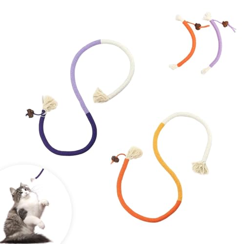 0XBIT Katzenspielzeug Beißseil, 3 Stück Zahnungsspielzeug für Katzen, 70 cm interaktives Kauseil, Interaktives Katzenspielzeug für die Zahnpflege von Katzen und gegen Mundgeruch 0XBIT Katzenspielzeug Beißseil, 3 Stück Zahnungsspielzeug für Katzen, 70 cm interaktives Kauseil, Interaktives Katzenspielzeug für die Zahnpflege von Katzen und gegen Mundgeruch von 0XBIT