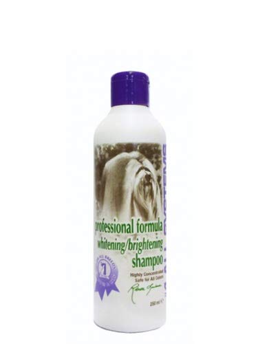 #1 All Systems Hundeshampoo für weißes Fell Professional Formula Whitening Variante (Volumen) 500 ml Flasche von #1 All Systems