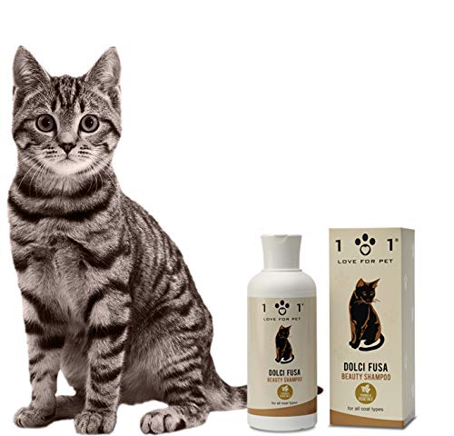 Shampoo für Katzen, 250ml - Angereichert mit Inhaltsstoffen pflanzlichen und natürlichen Ursprungs - Entwirrt und beseitigt Schmutz - Für alle Haartypen geeignet - Linea 101 von 101 love for pet