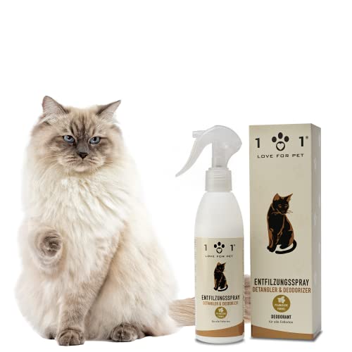 Entfilzungsspray und Polieren Natürlich für Katzen, 250ml – Spray Conditioner Löst die Knoten und Macht das Haar weich - Benötigt kein Spülen - Für alle Haartypen geeignet - Linea 101 von 101 love for pet