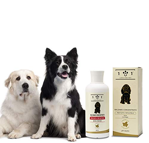 Konzentrierter natürlicher Conditioner, 250ml - Balsam für Hunde und Katzen - Macht das Fell weich, erleichtert das Kämmen und hilft beim Entwirren von Knoten - Linea 101 von 101 love for pet