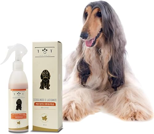 Spray zur Entwirrung von Knoten, Entwirren und Polieren für Hunde, 100 ml – mit Inhaltsstoffen und pflanzlichen Ölen – hilft, Knoten zu entwirren und das Fell zu polieren – geeignet für alle Spray zur Entwirrung von Knoten, Entwirren und Polieren für Hunde, 100 ml – mit Inhaltsstoffen und pflanzlichen Ölen – hilft, Knoten zu entwirren und das Fell zu polieren – geeignet für alle von 101 love for pet