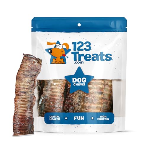 123 Treats Premium Beef Tubes for Dogs - 15.2 cm, Natural Treats Made with 100% Beef, Rich in Glucosamine and Chondroitin for Joint and Hip Mobility (10 Pieces) von 123 Treats