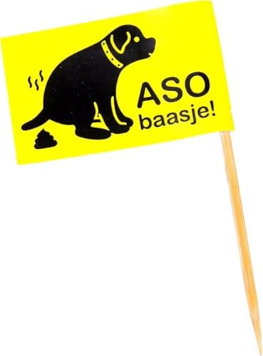 50 x Aso Besitz! Hundekot Fahnen Puppenfahnen Puppenfahnen Fahne Flaggechen No Hunde Poop Picker von 123diepvriesvoer.nl