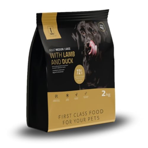 Hundefutter Trockenfutter Getreidefrei für Erwachsene Hunde Lamm Ente 2kg 1DOG Hundefutter Trockenfutter Getreidefrei für Erwachsene Hunde Lamm Ente 2kg 1DOG von 1DOG