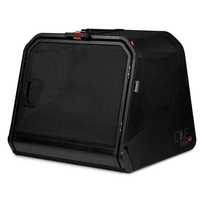 1one1 Hunde-Transportbox Origami schwarz, Gr. M, Maße: ca. 65,8 x 74,0 x 71,4 cm von 1ONE1Origami
