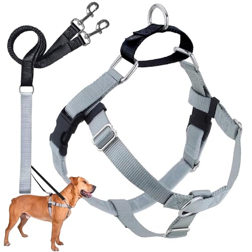 2 Hounds Design 818557021641 No-Pull Dog Harness with LeashMedium (5/8 Zoll Wide) MSilver von 2 Hounds Design