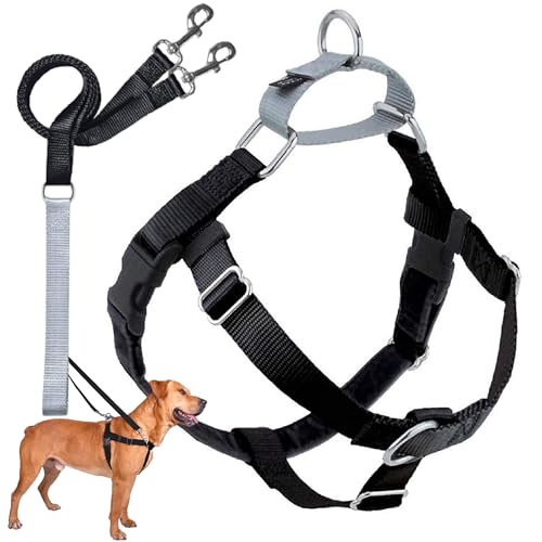 2 Hounds Design 859131002199 No-Pull Dog Harness with LeashLarge (1zoll Wide) LBlack von 2 Hounds Design