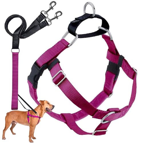 2 Hounds Design Freedom No Pull Hundegeschirr mit Leine, verstellbar, sanfte komfortable Kontrolle für einfaches Gassigehen, für kleine, mittelgroße und große Hunde von 2 Hounds Design
