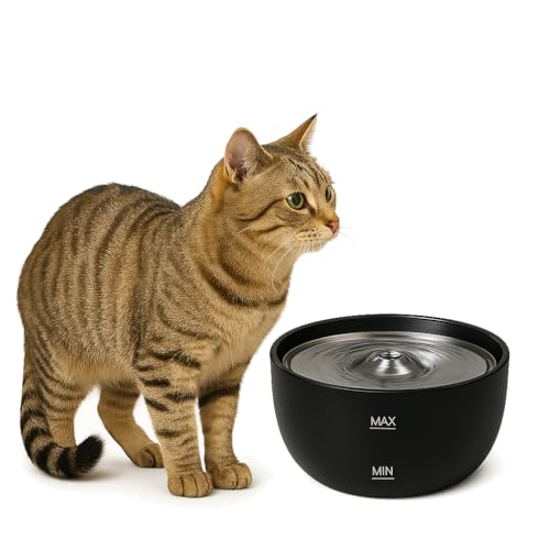 Liter, Deckel aus Stahl, geräuscharme Pumpe mit 2 Aktivkohlefiltern, Wasserspender für Katzen, mit Füllstandsanzeige Liter, Deckel aus Stahl, geräuscharme Pumpe mit 2 Aktivkohlefiltern, Wasserspender für Katzen, mit Füllstandsanzeige von 20ofJoy