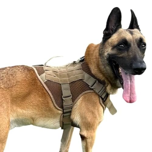Artemis Taktisches Hundegeschirr – Militärdienst Hundeweste – kein Ziehen, kein Ziehen, kein Würgen – verstellbares, atmungsaktives Netzgewebe K-9 Weste von 221B Tactical Eliminate The Impossible