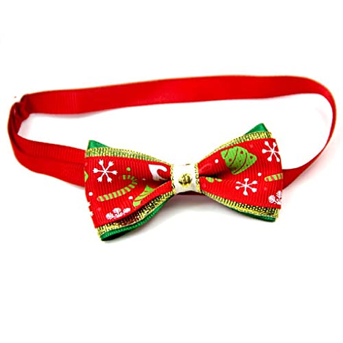 Pet Bow Tie Collar Entzückendes Katzenkleidungszubehör Verstellbare Halsverzierung Weihnachtsrequisiten Weihnachten Katzen Hundehalsbänder, Geben Sie 10 EIN von 22Wenbeseung