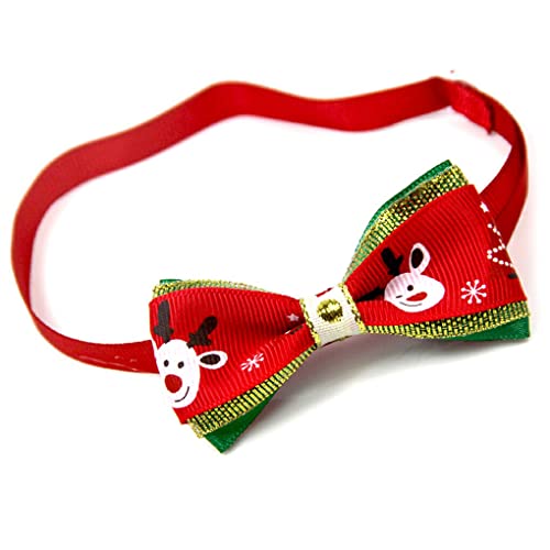 Pet Bow Tie Collar Entzückendes Katzenkleidungszubehör Verstellbare Halsverzierung Weihnachtsrequisiten Weihnachten Katzen Hundehalsbänder, Geben Sie 9 EIN von 22Wenbeseung