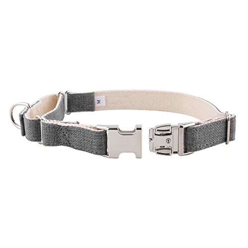 2S2 Pets Martingale/Leinen-Halsbänder für Hunde, 100 % Bio-Hanf und Bio-Baumwolle, Größe L, Grau von 2S2 Pets