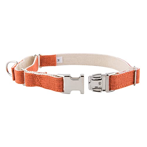 2S2 Pets Martingale/Leinen-Halsbänder für Hunde, 100 % Bio-Hanf und Bio-Baumwolle, Größe L, Orange von 2S2 Pets