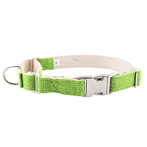 2S2 Pets Martingale/Leinen-Halsbänder für Hunde, 100 % Bio-Hanf und Bio-Baumwolle, Größe M, Grün von 2S2 Pets