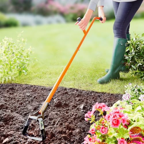3 PAGEN® Pendelhacke mit Doppelgriff – Gartenhacke – ergonomisches Arbeiten ohne Kraftaufwand – Steigbügelhacke aus langlebigem Material – Unkrautjäten leicht gemacht von 3 PAGEN