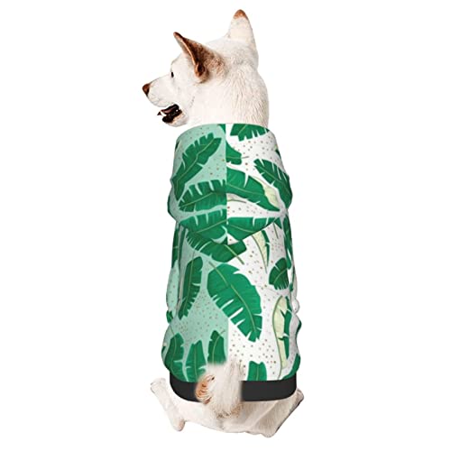 Hund Hoodie, Bananenblatt Grün Und Weiß Hunde Kapuzenpulli Mode Haustier Kleidung Atmungsaktiver Hundekleidung Für Welpen Mittelgroße Hunde Katze XXL Hund Hoodie, Bananenblatt Grün Und Weiß Hunde Kapuzenpulli Mode Haustier Kleidung Atmungsaktiver Hundekleidung Für Welpen Mittelgroße Hunde Katze XXL von 321