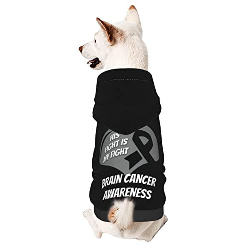 Hund Hoodie, Bewusstsein Für Hirntumoren Haustier Kleidung Mode Hunde Kleider Atmungsaktiver Haustierbekleidung Für Welpen Mittelgroße Hunde Katze L von 321