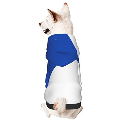 Hund Hoodie, Blau Weiss Kapuzenpulli Für Hunde Warme Hoodie Atmungsaktiver Haustier Kleidung Für Welpen Mittelgroße Hunde Katze XL von 321
