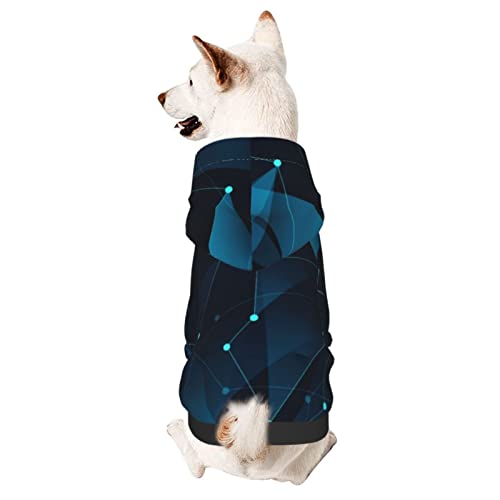 Hund Hoodie, Blaues Dreieck Hundemantel Warme Hundebekleidung Atmungsaktiver Hunde Kleider Für Welpen Mittelgroße Hunde Katze XXL von 321