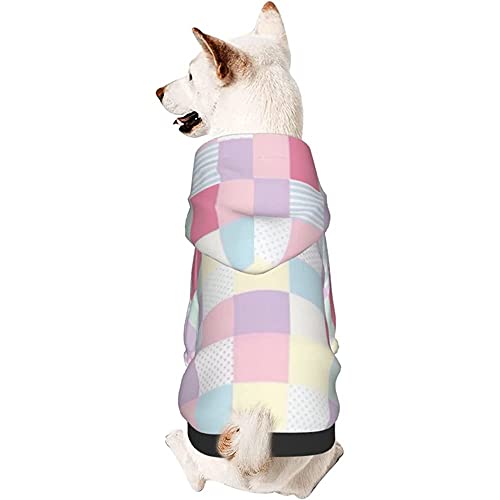 Hund Hoodie, Bunter Geometrischer Moderner Block Hunde Kleider Warme Hunde Kapuzenpulli Mode Haustier Kleidung Für Welpen Mittelgroße Hunde Katze S von 321
