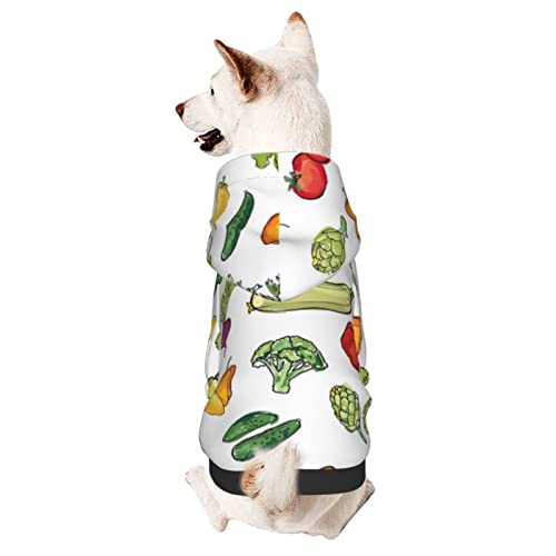 Hund Hoodie, Buntes Und Verschiedenes Gemüse Hoodie Mode Hunde Kapuzenpulli Atmungsaktiver Haustierbekleidung Für Welpen Mittelgroße Hunde Katze XXL von 321