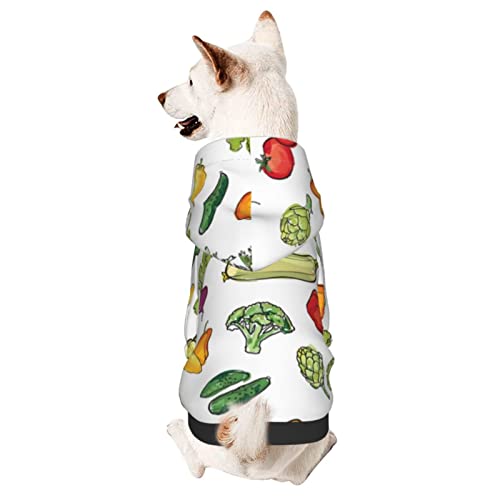 Hund Hoodie, Buntes Und Verschiedenes Gemüse Hoodie Mode Hunde Kapuzenpulli Atmungsaktiver Haustierbekleidung Für Welpen Mittelgroße Hunde Katze XXL von 321