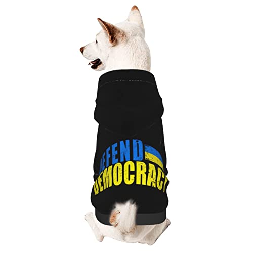 Hund Hoodie, Demokratie Verteidigen Hundekleidung Atmungsaktiver Kapuzenpulli Für Hunde Warme Hundebekleidung Für Welpen Mittelgroße Hunde Katze S von 321