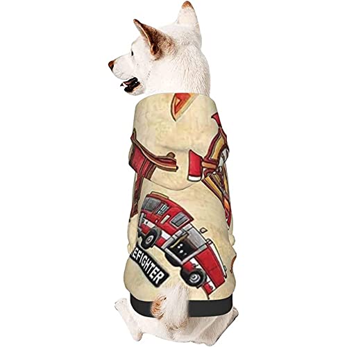 Hund Hoodie, Feuerwehrmann, Helm, Axt, Auf, Dunkelgrau Pet Bekleidung Mode Hundebekleidung Atmungsaktiver Zweibein-Kleidung Für Welpen Mittelgroße Hunde Katze XXL von 321