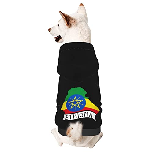 Hund Hoodie, Flaggenkarte Von Äthiopien Haustierbekleidung Warme Hunde Kapuzenpullis Atmungsaktiver Hundekleidung Für Welpen Mittelgroße Hunde Katze M von 321