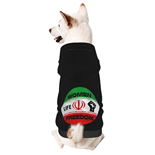 Hund Hoodie, Freies Leben Für Frauen Hoodie Warme Hundemantel Atmungsaktiver Kapuzenpulli Für Hunde Für Welpen Mittelgroße Hunde Katze XS von 321