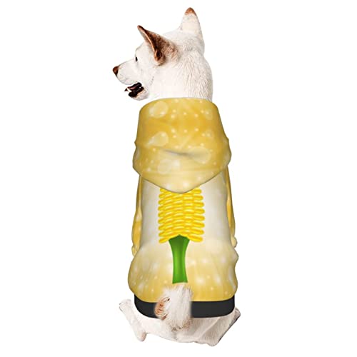 Hund Hoodie, Frisches Reifes Maiskolben-Muster Kapuzenpullis Warme Haustierkleidung Für Hunde Atmungsaktiver Haustier Kleidung Für Welpen Mittelgroße Hunde Katze XS von 321