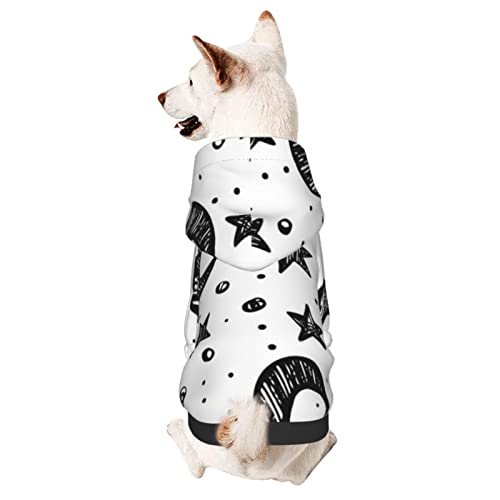 Hund Hoodie, Galaxy Mond Und Sterne Hoodie Warme Hunde Kapuzenpullis Atmungsaktiver Hundebekleidung Für Welpen Mittelgroße Hunde Katze XL von 321