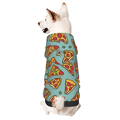 Hund Hoodie, Gebackene Wurstpizza Hundemantel Atmungsaktiver Hundekleidung Warme Haustierbekleidung Für Welpen Mittelgroße Hunde Katze XXL von 321